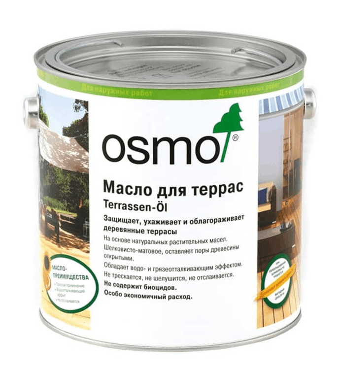 Масло для террасной доски OSMO Terrassen Öl цвет Черный